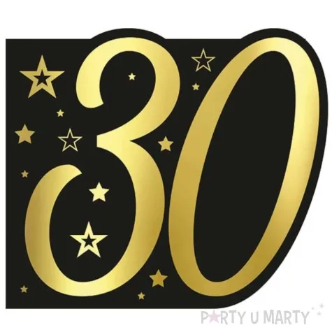 ksiega gosci 30 urodziny gwiazdy zloto czarny guirca 20 x 22 26 kartek