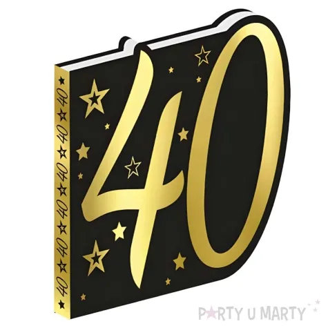 ksiega gosci 40 urodziny gwiazdy zloto czarny guirca 20 x 22 26 kartek
