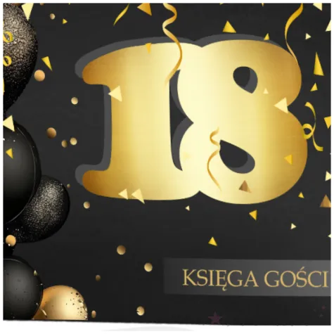 ksiega gosci album pamiatkowy na zdjecia i podpisy 18 urodziny glamour osiemnastka