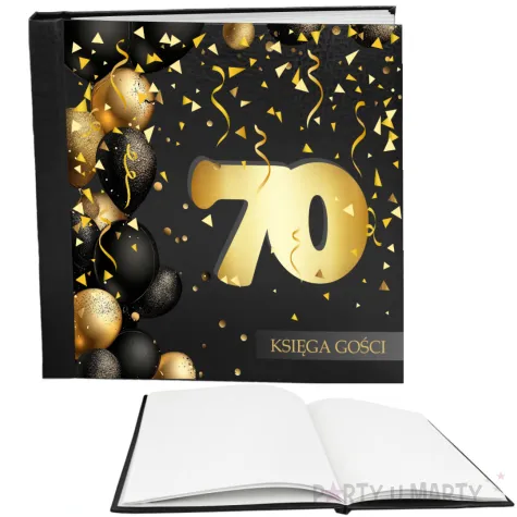 ksiega gosci album pamiatkowy na zdjecia i podpisy 70 urodziny glamour dekoracja