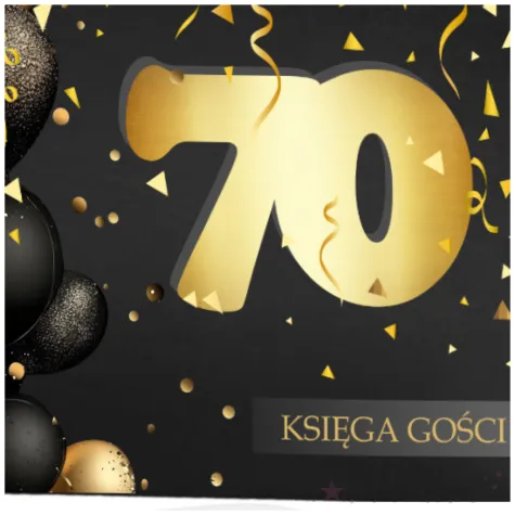 ksiega gosci album pamiatkowy na zdjecia i podpisy 70 urodziny glamour dekoracja