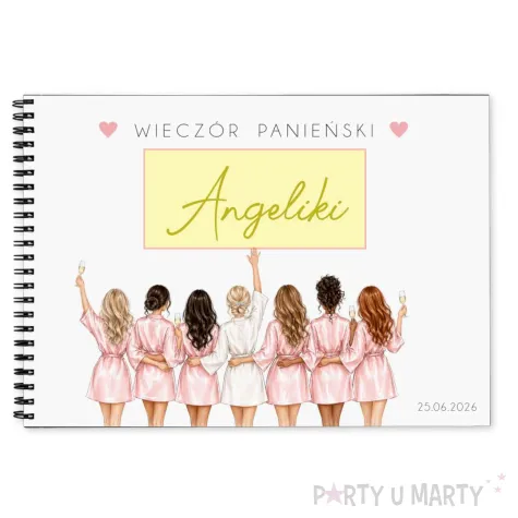 ksiega gosci album pamiatkowy na zdjecia i podpisy na wieczor panienski personalizacja