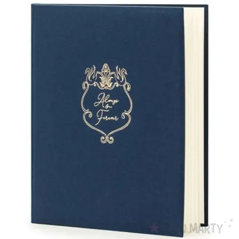 ksiega gosci always forever partydeco granatowa 20 x 24 5 cm 22 kartki