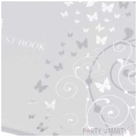 ksiega gosci elegant butterfly srebrna godan