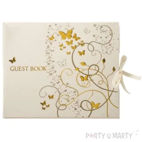 ksiega gosci elegant butterfly zlota godan