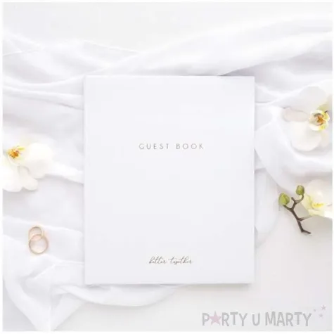 ksiega gosci guest book partydeco biala 20 x 24 5 cm 22 kartki