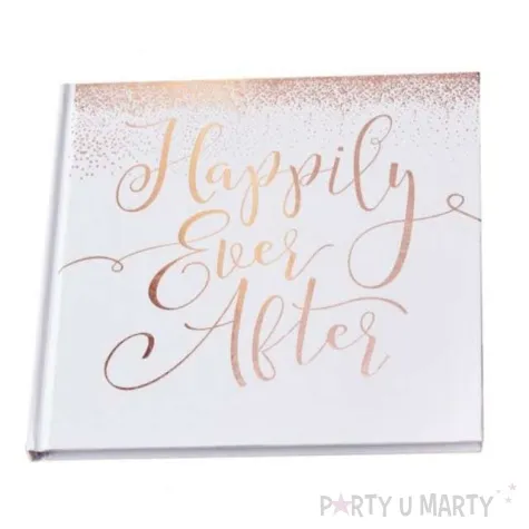 ksiega gosci happily ever after ginger ray rozowo zlota 20 5x21cm 32 kartki