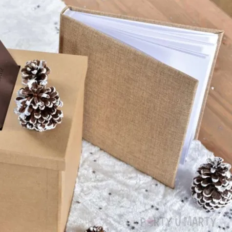 ksiega gosci jutowa brazowy santex 24 x 24 cm 20 kartek