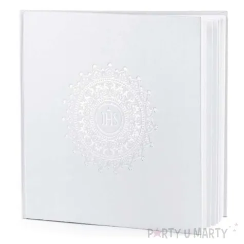 ksiega gosci komunia ihs biala pusta 20 5 x 20 5 cm