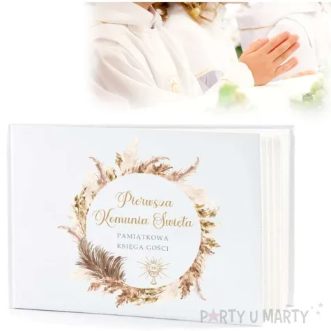 ksiega gosci komunia swieta boho 31x22 cm