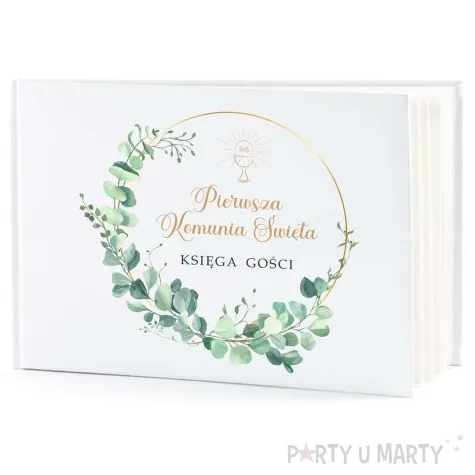 ksiega gosci komunia swieta eukaliptus beauty 31x22 cm