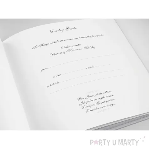 ksiega gosci komunia swieta ihs bialy partydeco 20 5 x 20 5 cm