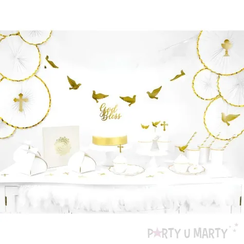 ksiega gosci komunia swieta kielich ihs bialy partydeco 20 5 x 20 5 cm