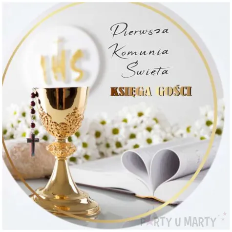 ksiega gosci komunia swieta kielich z biblia 31x22 cm