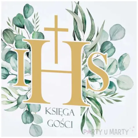 ksiega gosci komunia swieta zloty ihs 31x22 cm