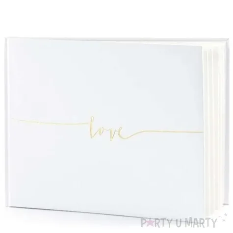 ksiega gosci love partydeco kremowy 24 x 18 5 cm 22 kartki