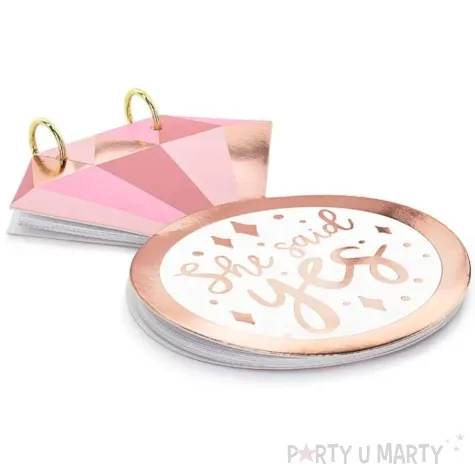 ksiega gosci wieczor panienski pierscionek rozowe zloto partdeco