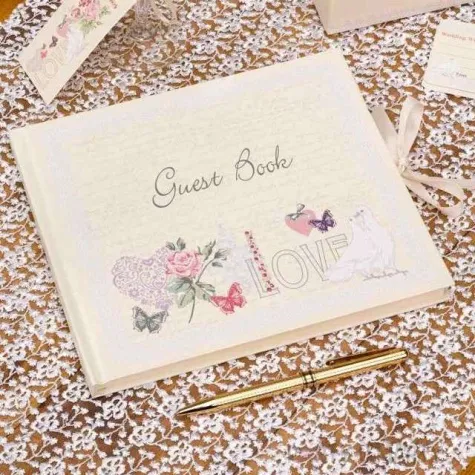 ksiega gosci with love biala godan 22cm x 19cm