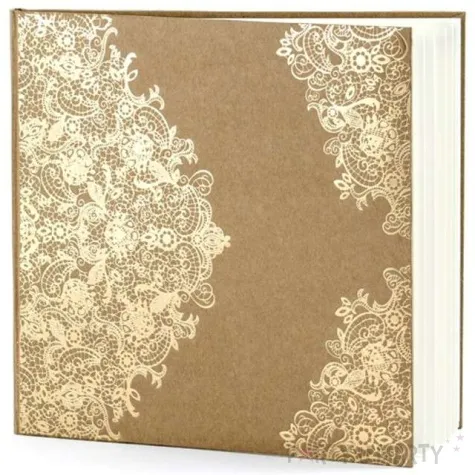 ksiega gosci zloty wzor partydeco kraft 21 x 19 7 cm 22 kartki