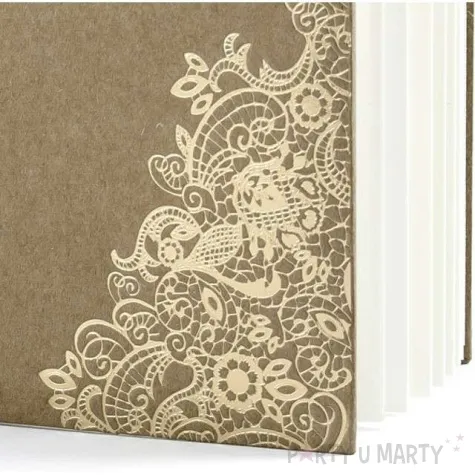ksiega gosci zloty wzor partydeco kraft 21 x 19 7 cm 22 kartki