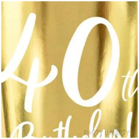 kubeczki 40 urodziny gold partydeco 220 ml 6 szt