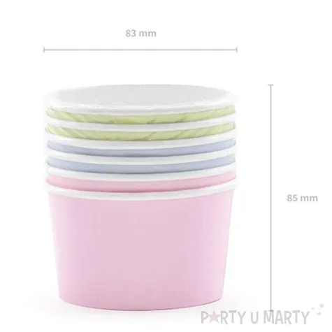 kubeczki do lodow classic pastel mix 170 ml 6 szt