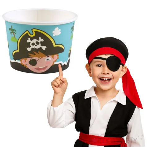 kubeczki do lodow wyspa piratow kolorowe amscan 270 ml 8 szt