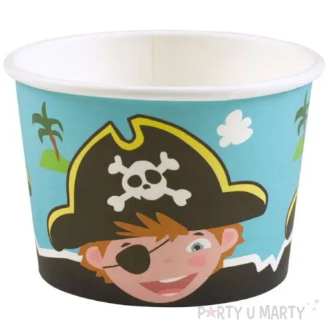 kubeczki do lodow wyspa piratow kolorowe amscan 270 ml 8 szt