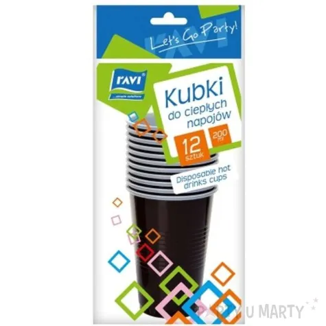 kubeczki jednorazowe do goracych napojow braz ravi 200ml 12szt