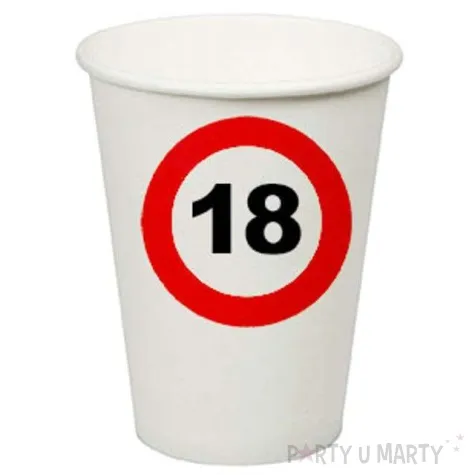 kubeczki papierowe 18 traffic birthday funny fashion 200 ml 8 szt