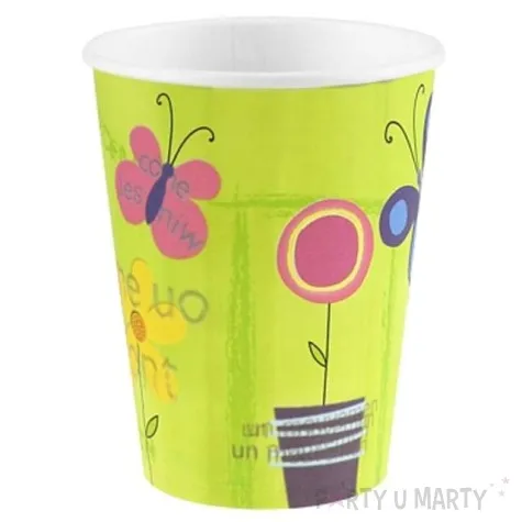 kubeczki papierowe 200 ml ogrodek 6 szt