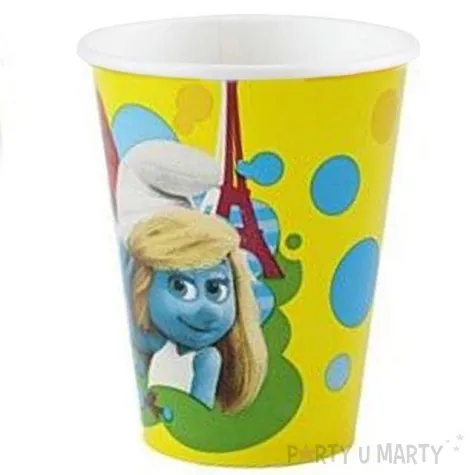 kubeczki papierowe 200 ml smerfy 8 szt