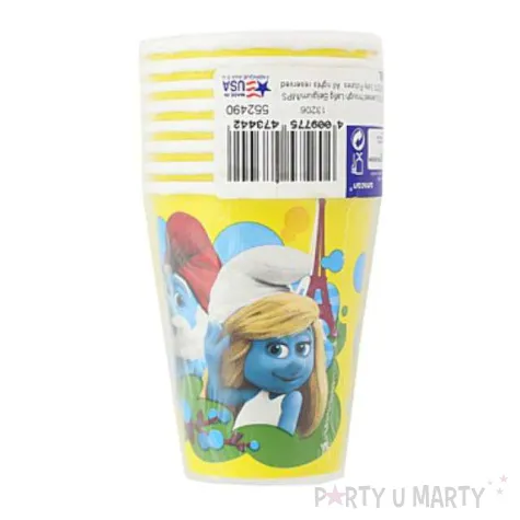 kubeczki papierowe 200 ml smerfy 8 szt