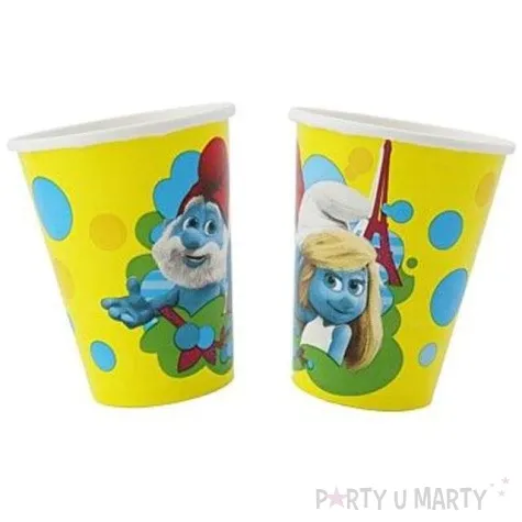 kubeczki papierowe 200 ml smerfy 8 szt