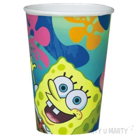 kubeczki papierowe 200 ml sponge bob 6 szt