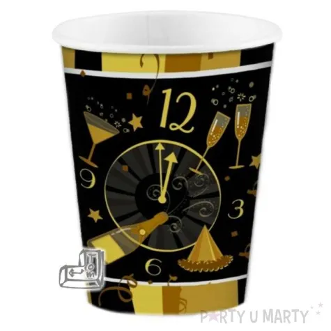 kubeczki papierowe 200 ml sylwestrowy bal 6 szt