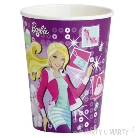 kubeczki papierowe 266 ml barbie 8 szt