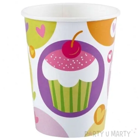 kubeczki papierowe 266 ml cupcake 8 szt