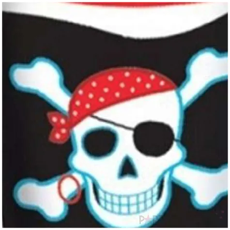 kubeczki papierowe 266 ml flaga piracka 8 szt