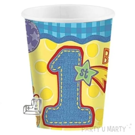 kubeczki papierowe 266 ml hugs stitches 8 szt