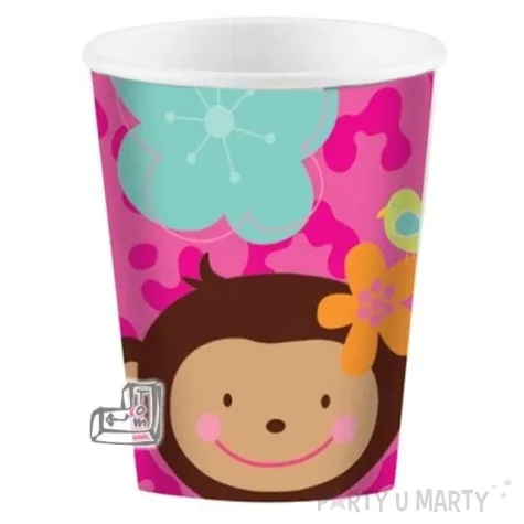 kubeczki papierowe 266 ml monkey love 8 szt