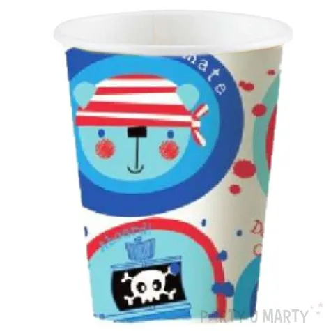 kubeczki papierowe 270 ml piraci 6 szt