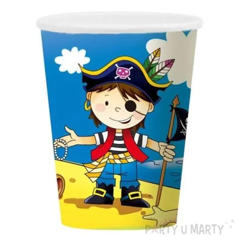 kubeczki papierowe 270 ml pirat 6 szt