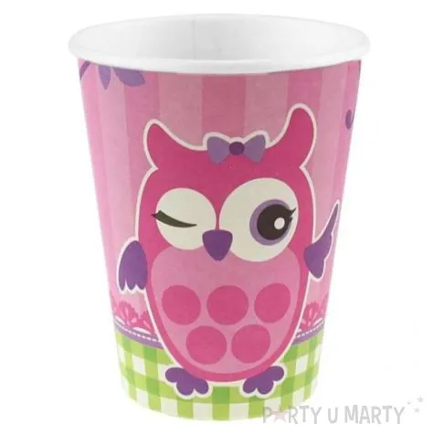 kubeczki papierowe 270 ml sowka 6 szt