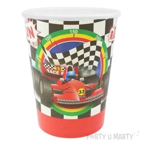 kubeczki papierowe 270 ml wyscigi 6 szt