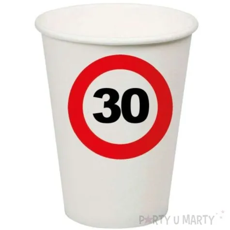 kubeczki papierowe 30 traffic birthday funny fashion 200 ml 8 szt