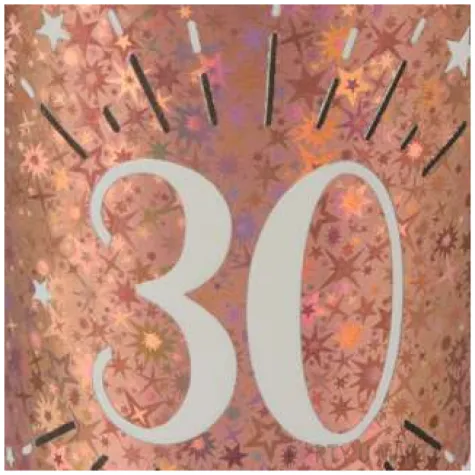 kubeczki papierowe 30 urodziny holo rozowe zloto santex 270 ml 10 szt