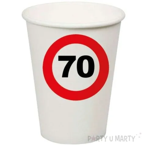 kubeczki papierowe 70 traffic birthday funny fashion 200 ml 8 szt