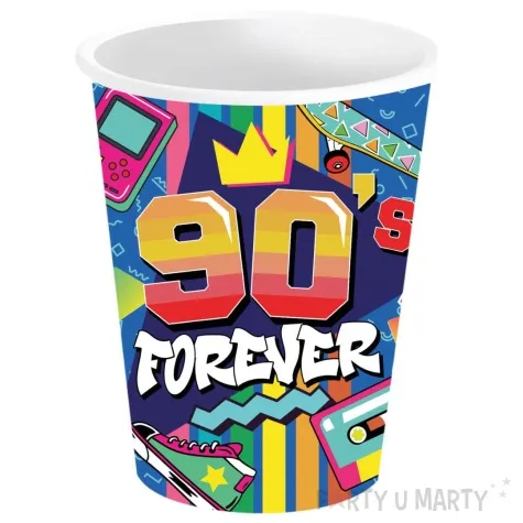 kubeczki papierowe 90s forever lata 90 guirca 240 ml 6 szt