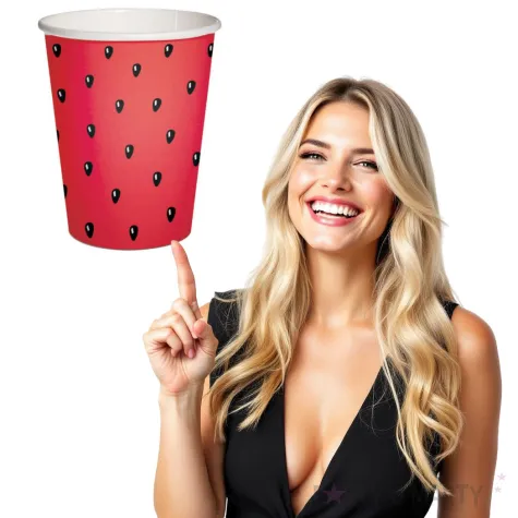kubeczki papierowe arbuz paw 250 ml 10 szt